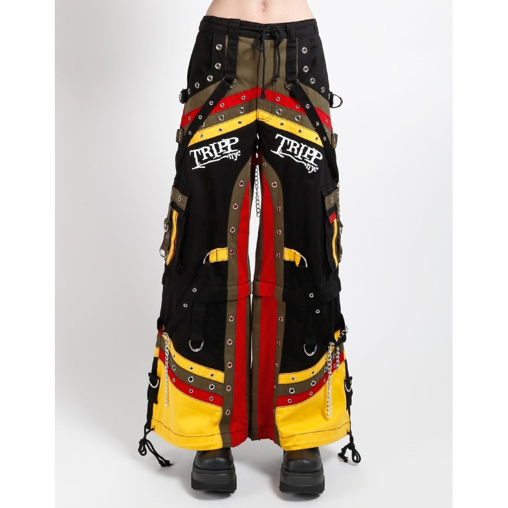 Tripp NYC - OFF TRACK Wide leg trousers - Zip- off - XS - Multicolours